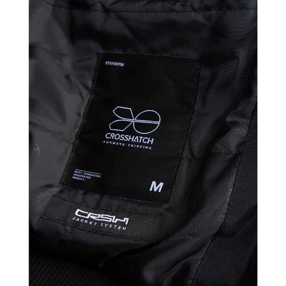 Crosshatch Mens Milwaka Faux Fur Lined Jacket / Black